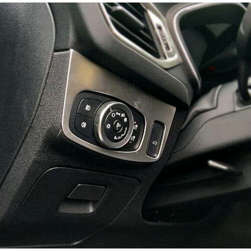 SBTMY Automobile headlight switch control panel stainless steel decorative patch for ford focus MK4 2019