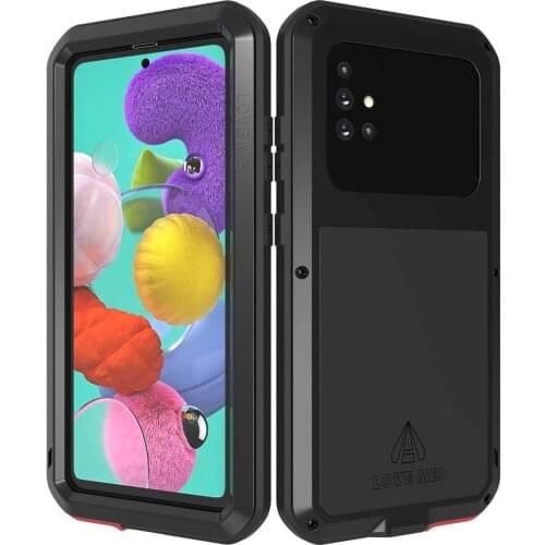 Shockproof Dustproof Metal Silicone Gel Heavy Duty Full Body Cases+Screen Protector For Samusng Galaxy A51 5G A52 A71 A32 A41