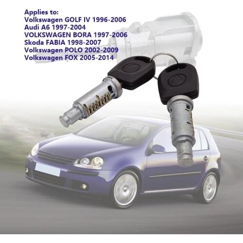 Metal Door Lock Cylinder Barrel Repair Kit For VW GOLF POLO BORA Audi A6 SKODA FABIA Front Right/Left 604837167 Lock cylinder