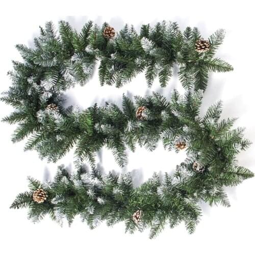 Christmas Wreath Garland Artificial Pine Cones Xmas Tree Rattan Hanging Ornament Door Window Decoration