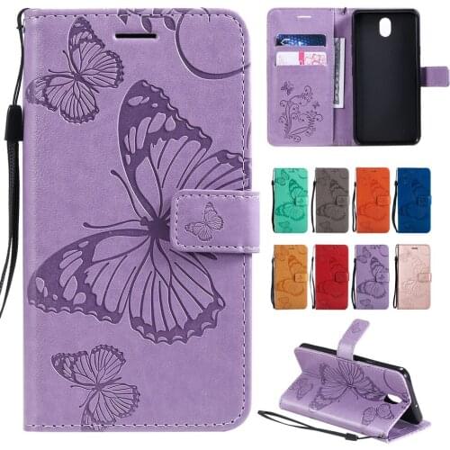 Sunjolly Phone Case for LG K30 2019 Flip Wallet Card Butterfly PU Leather Cases Cover coque for LG K30 2019 Cases Bag fundas