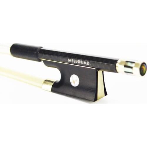 Textured Carbon Fiber Violin Bow Ebony Frog Warm Tone Well Balance More Durable MELLOR Advanced Level A1 Violin Parts accessory
