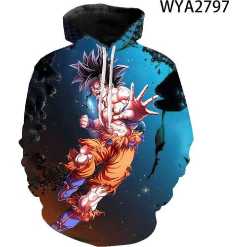 New Cartoon Anime Dragon Fashion Casual Boy Girl Kids DBZ 3D Printed Hoodies Sweatshirts Men Women Children Streetwear Coat
