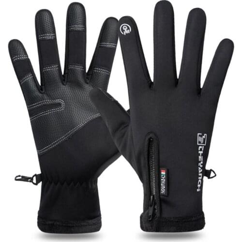 Outdoor Sports Gloves Cold And Velvet Warm Skiing Gloves Touch Screen Windproof And Waterproof Fishing Gloves