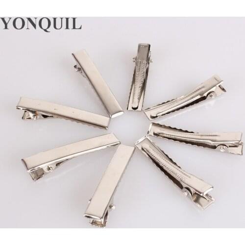 40MM DIY Hairclips 200Pcs/Lot New Prong Barrettes & Brooch Clips Finding Girls Alligator Clips Crocodile Clips Hats Accessories