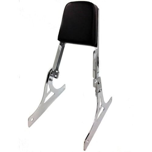 Aftermarket free shipping motorcycle parts Chrome Backrest Sissy Bar With Leather Pad For Harley Softail Flstc Flstf Flstn Flsts