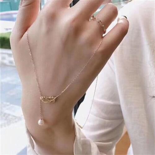 DIY pearl accessories 925 silver Blank pearl Sets of Chain Setting Base empty pendant chain with