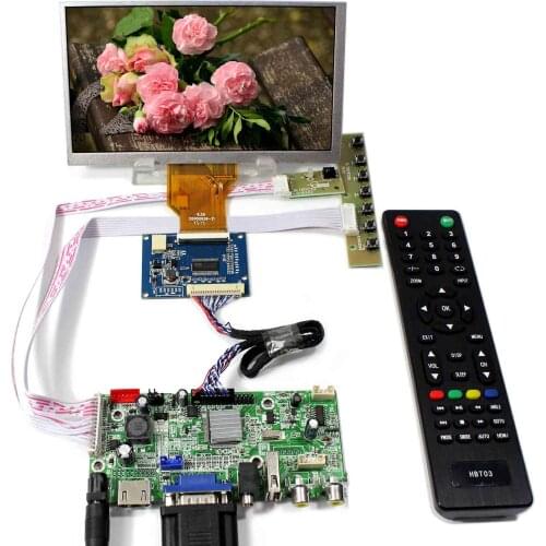 HD MI+VGA+AV+Audio+USB LCD Controller Board With 6.5inch 800x480 AT065TN14 LCD Panel