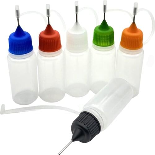 200pcs Soft PE Bottle Empty 10ml Plastic Dropper Bottles With Screw Metal Needle Cap E liquid Bottle Free Shipping