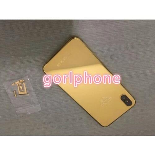 24 ct Plating gold for Phone XS replacement housing battery door back real gold and rose gold plated back housing