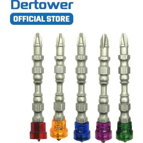 5pcs PH2 Magnetic Screwdriver Bit Anti-Slip S2 Steel Electric Screw Driver Set 1/4" Hex Shank Single Head Power Tools DT6