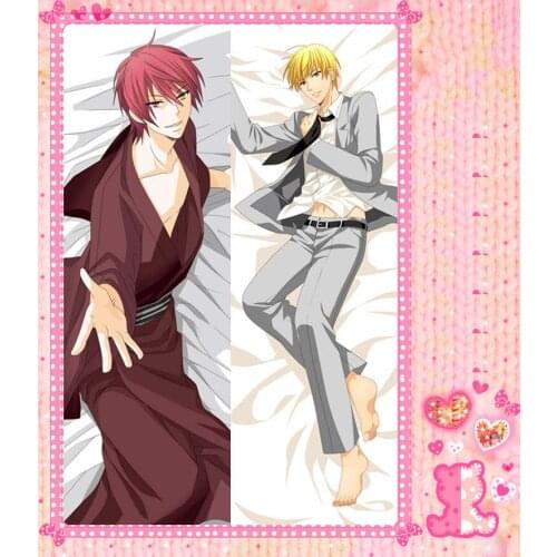 Anime Cartoon Kuroko No Basketball Double Bolster Hugging Pillow Case Pillow Cover Pillowcase Peach Skin 2 Way No.8037