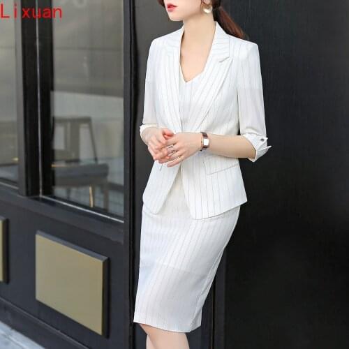 White jacket dress coat dress woman formal wear for women blazer dress plus size two piece dress womens suit
