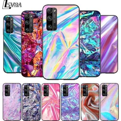 Glitter Iridescent Color for Huawei Honor V30 20 Pro X10 9S 9A 9C 9X 8X 10 9 Lite 8 7 Pro Silicone Soft Black Phone Case