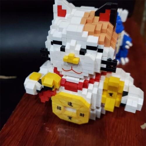 Big Size Cartoon Mini Blocks DIY Building Bricks Children Anime Figure Auction Model Toys For Kids Gifts New Year Present