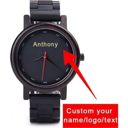 Personal Personalized Watches for Mans Customize Brand Logo Text часы мужские спортивные Quartz Wristwatch Male Simple as Gift