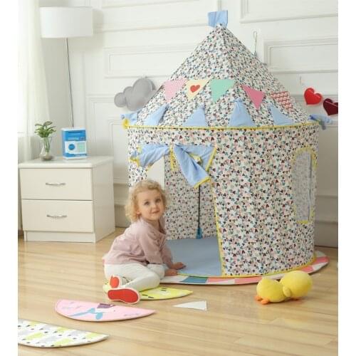 YARD Games Toys Childrens Tent 105*125cm Outdoor Game Nylon Foldable Play Tent Childrens House Baby Play Tent Blue/Pink hing-Q