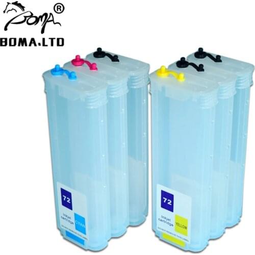 BOMA.LTD 320ML HP72 Refillable Ink Cartridge For HP Designjet T770 T790 T795 T1200 T1300 T620 T2300 ARC C9403A C9370A C9374A