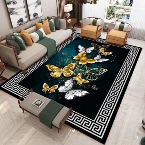 Chinese Style Carpet Popular Home New Chinese Style Living Room Sofa and Tea Table Carpet Bedroom Room Floor Mat