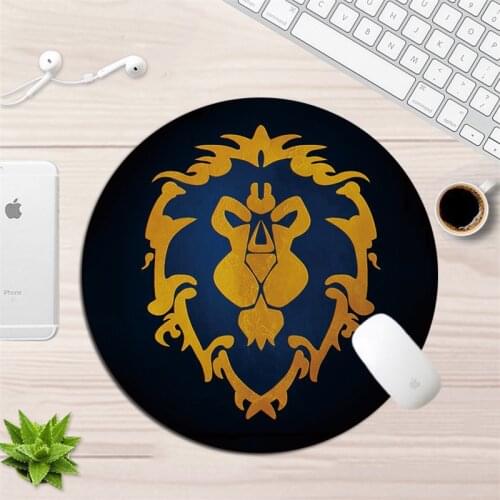 Round Horde Alliance Mousepad 22x22cm Small Size Rubber World of Warcraft Gaming Mouse pad Gamer Locking Edge Office Desk Mat