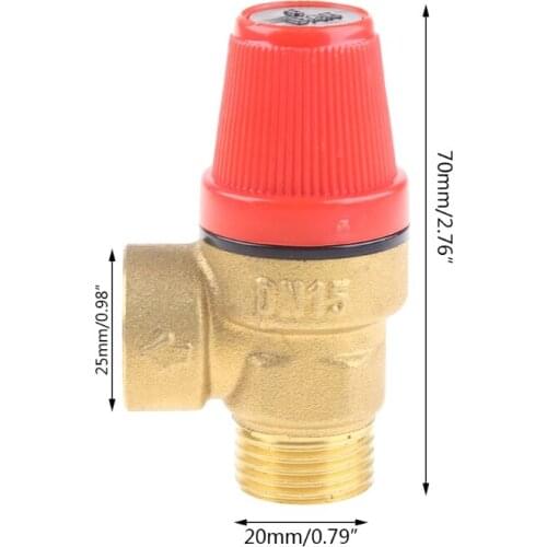 Brass Safety Valve Drain Relief Swithch For Solar Water Heater Inner&Outer Wire