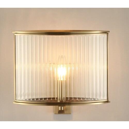 The copper wall lamp sitting room dining-room study bedroom the head of a bed wall lamp glass French contracted 55013