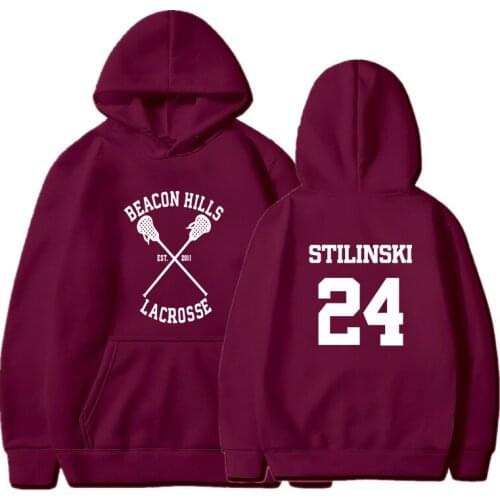 Fashion Beacon Hills Hoodies Men Women Teen Wolf Fan Stilinski 24 Trucksuit Unisex Hoodie Sport Hip Hop Clothes Sweatshirts Tops