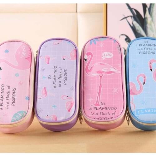 Cartoon Large Capacity Pencil Case PU Stationery Bag General Student Stationery Case Storage Box