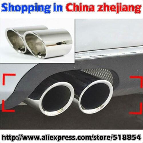 Stainless steel Exhaust Muffler Tip Pipe 2pcs/set For VW Jetta 6 MK6 2 2011 2012