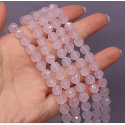 New Style Natural Stone Beads Round Section Rose Quartz Loose Bead 8 MM For Jewelry Making DIY Necklace Earrings Accessory