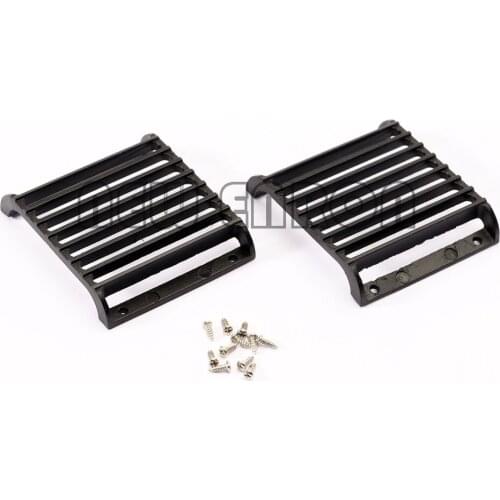 NEW ENRON Metal 2Pcs Front Lamp Guards Headlight Cover Guard Grille Black for RC Crawler Car 1/10 Traxxas TRX4 TRX-4 Body