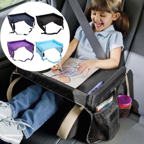 Portable Baby Toddler Car Table Seat Tray Travel Activity Desk Play Accessories for Children Food Water Holder Drawing Playing