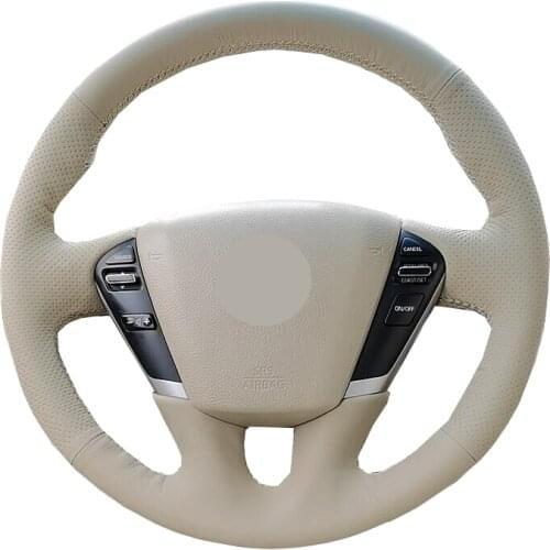 Hand Sewing Car Steering Wheel Cover For Nissan Teana 2008 2009 - 2011 2012 Quest 2011- 2016 2017 Murano 2009- 2013 2014 Volant