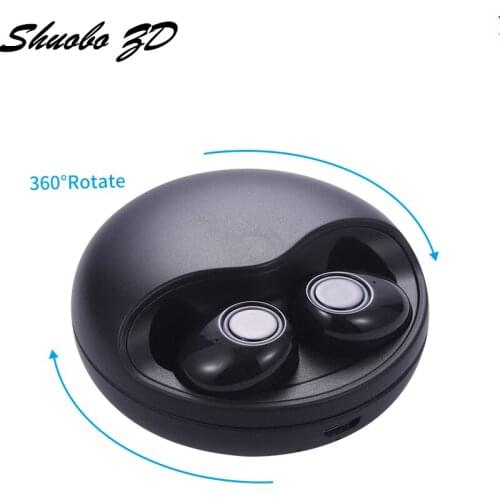 ShuoboZD K10 TWS 5.0 Bluetooth Earphones Ture Wireless 3D Stereo Hearphone Headsets Earbuds Dual Microphone with Charging Box