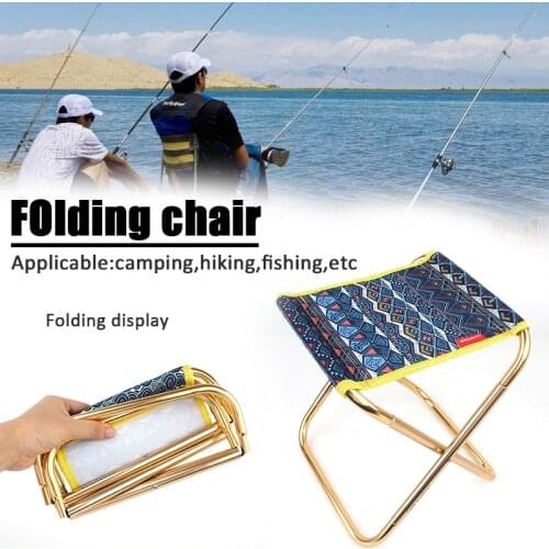 Folding Fishing Chair Lightweight Picnic Camping Chair Foldable Aluminium Cloth Outdoor Portable Easy To Carry Outdoor Tools 7
