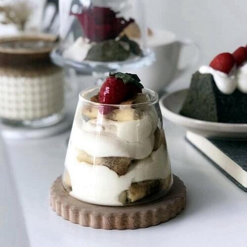 Mount Fuji shaped glass heat-resistant glass water cup ins coffee cup wine glass cone glass 280ML