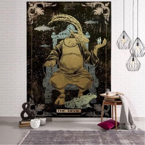 Tarot Card Sham Witchcraft Tapestry Bohemian Mandala Decoration Tapestry Bedroom Sofa Wall Decoration Tapestry
