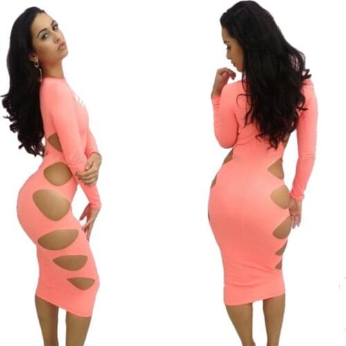 Candy Cherries New Fashion Vestidos Bandage Sexy Women Dresses Lady Clubdress Party Women Summer Side Hollow Out Skinny Bodycon