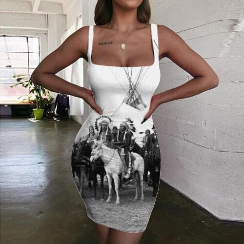 Giyu Brand Indios Dresses Women Horse Halter Sleeveless Animal Sundress War 3d Print Womens Clothing Summer New Boho Femme
