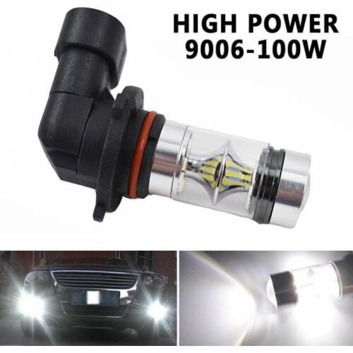 1pc 9006 HB4 100W 6000K Super White Fog Light 2323 LED Driving Bulb DRL Daytime Running Light Parking Lamp Car Accessories TSLM1