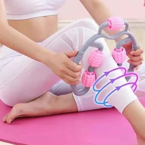 1pc 4 Roller 360 Degree Massager Muscle Care Workout Accessory Fitness Device Sports Activities Massage And Relaxation