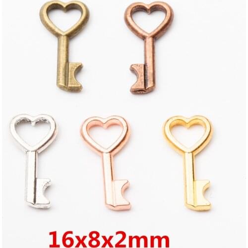 100pcs China Supplier metal alloy skeleton keys charms for keychain 5738