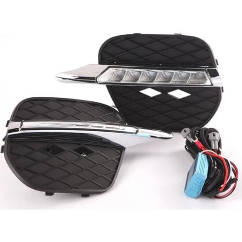 2Pcs heat-resistant DRL IP67 ABS waterproof front bumper daytime running lights for BMW X5 E70 2011-2013 ходовые огни для авто