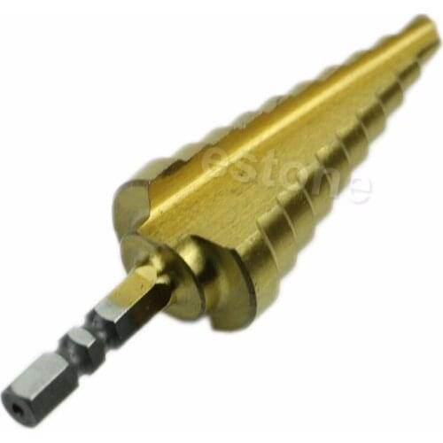 6mm to 25mm Steps HSS Holes Cutter Step Cone Drill Bit Hex Shank 1/4" New
