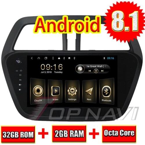 Topnavi Ocra Core Android 8.1 Car GPS Navigation for SUZUKI S-Cross 2014 Car Multimedia Audio Radio Stereo In Dash NO DVD 2 Din
