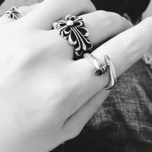 Hot stainless steel ring for mens retro style hip-hop ring fashion classic mens ring gift jewelry