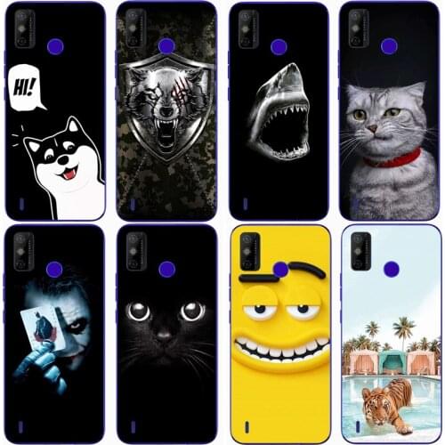 For ZTE Blade A51 Case Rose Wolf Cute Patterned Cover Soft Silicon Phone Case for Blade A51 Top Quality