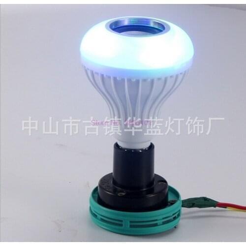By dhl 20pcs E27 Smart RGBW Wireless Bluetooth Speaker Bulb Music Playing Dimmable 12W LED Bulb Light Lamp with Remote Control