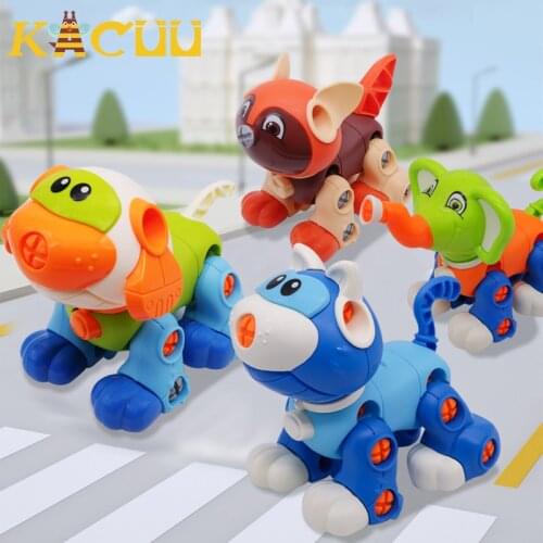 Children DIY Assembly Toys Creative Model Vehicles Blocks Dinosaur Animal Cartoon Toy Educational Toys For Children Kids Gift