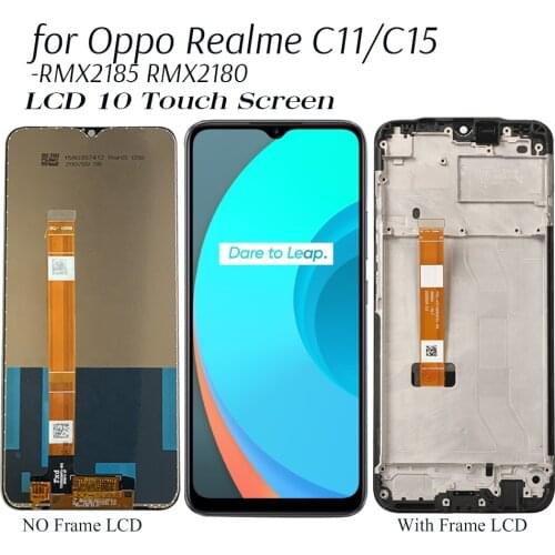 Display For Oppo Realme C11 C15 RMX2185 RMX2180 Lcd Display 10 Touch Screen Replacement Tested Phone LCD Screen Digitizer Parts